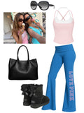 Love pink blue flares